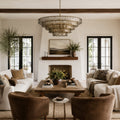 Amor 5-Tier Ghiaccio Glass Round Chandelier 48