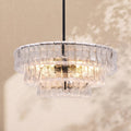 Amor 3-Tier Ghiaccio Glass Round Chandelier 24
