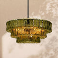 Amor 3-Tier Ghiaccio Glass Round Chandelier 24