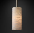 Hand Carved Alabaster Cylinder Pendent - King Lamps