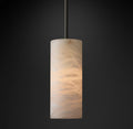 Hand Carved Alabaster Cylinder Pendent - King Lamps