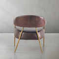 Vintage Forged Brown Leather Lounge Armchair - King Lamps