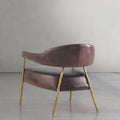 Vintage Forged Brown Leather Lounge Armchair - King Lamps