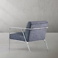 Vintage Forged Retro Silver Iron Frame Track Armchair - King Lamps