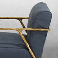 Vintage Forged Retro Silver Iron Frame Track Armchair - King Lamps