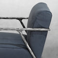 Vintage Forged Retro Silver Iron Frame Track Armchair - King Lamps