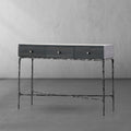 Vintage Forged 3 Drawer Desk - King Lamps