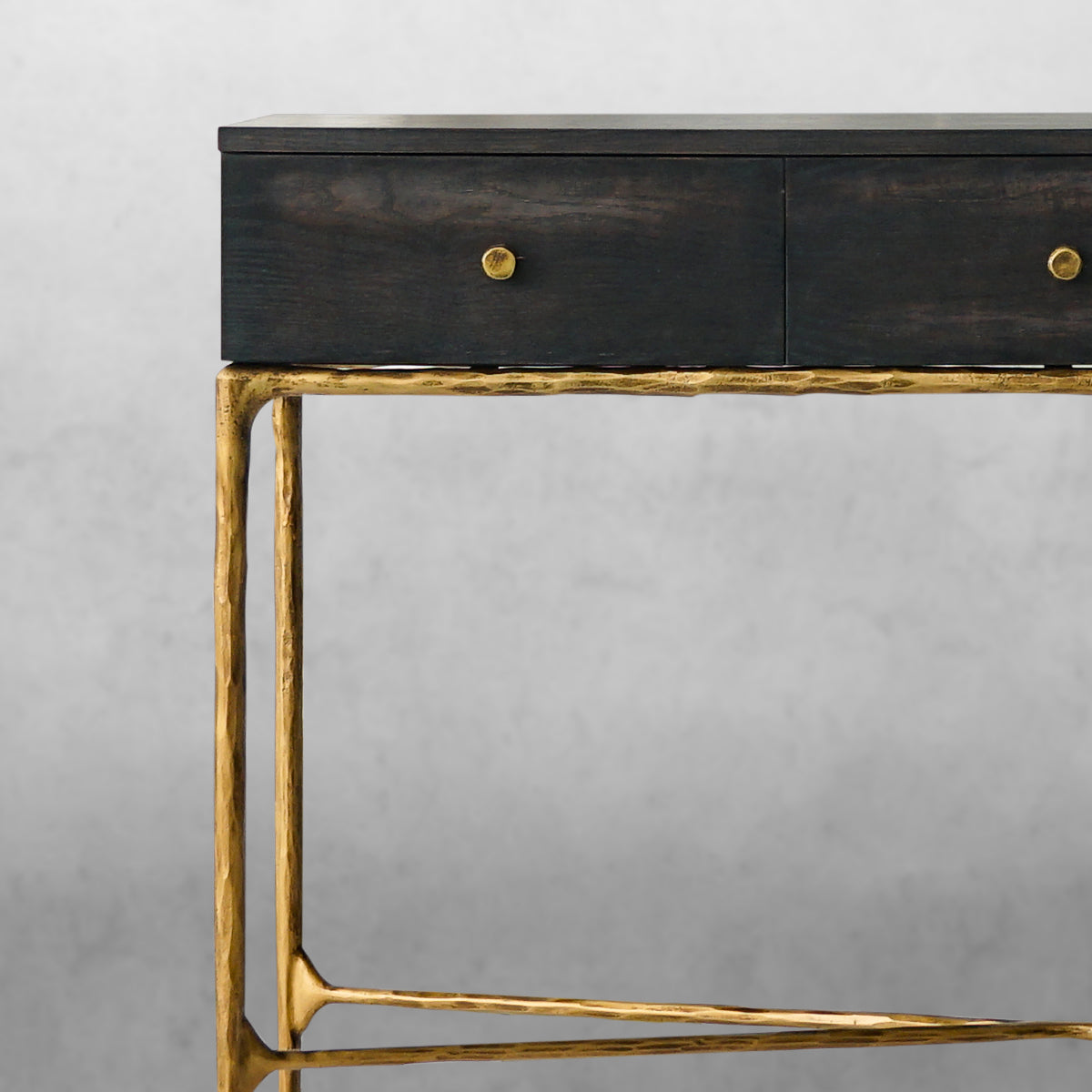 Vintage Forged 3 Drawer Desk - King Lamps
