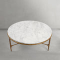 Vintage Forged Marble Round Coffee Table - King Lamps