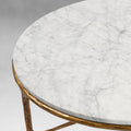 Vintage Forged Marble Round Coffee Table - King Lamps