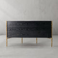 Vintage Forged Metal Frame Rattan Side Cabinet - King Lamps