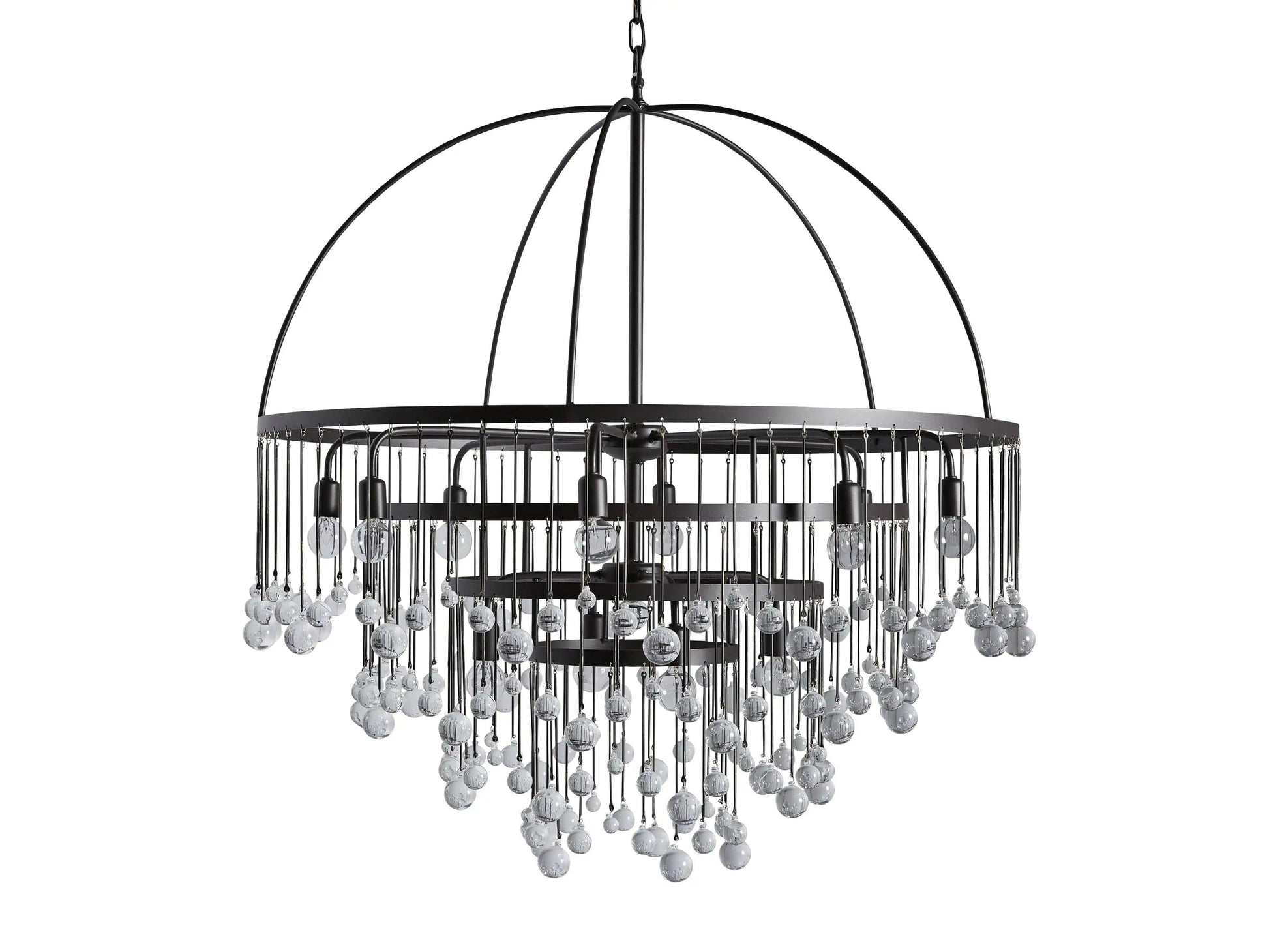 Aubrey Modern Crystal Ball 4 Tier Chandelier - King Lamps