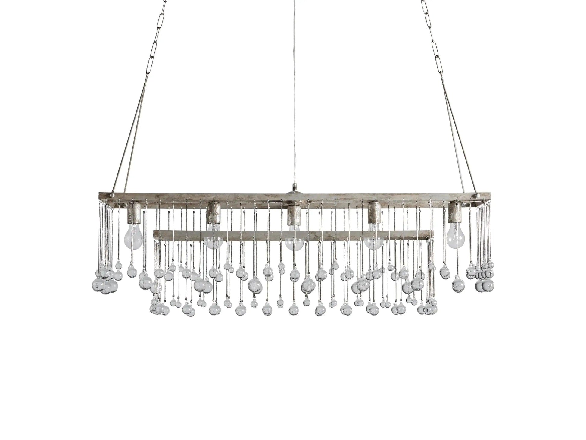 Aubrey Crystal Ball Rectangular Chandelier 47'' 60'' - King Lamps