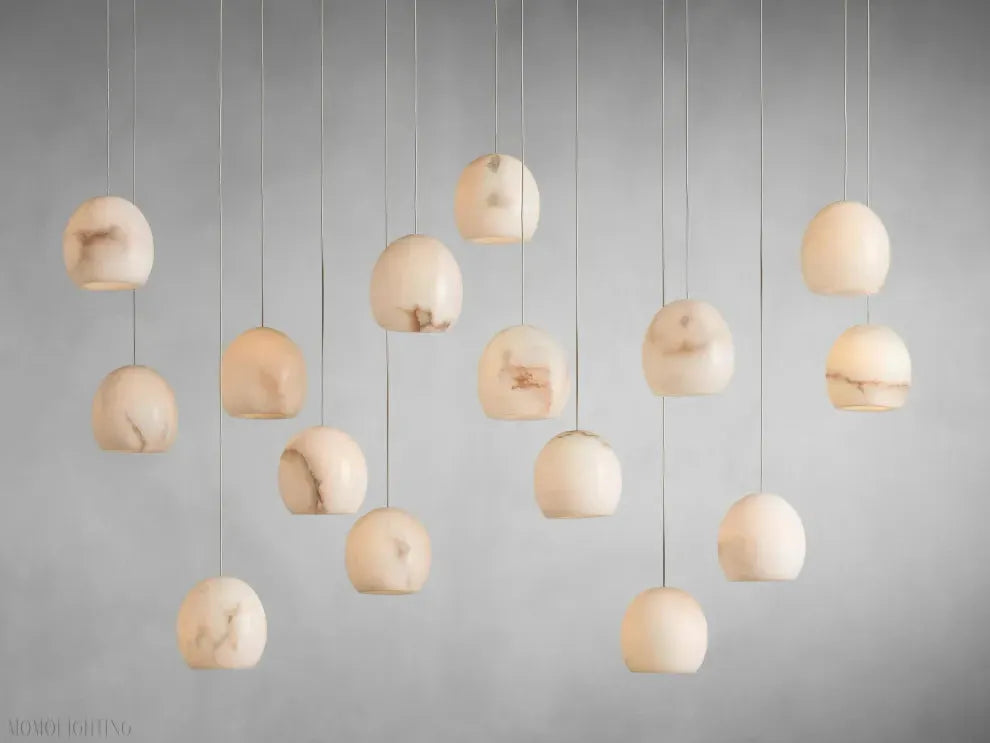 Alabaster Maeva Rectangular Chandelier - King Lamps