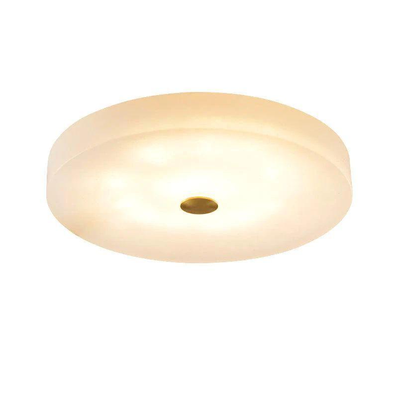 Alabaster Flush Mounted Round Led Chandelier - King Lamps