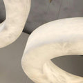 Aurora Alabaster Living Room Round Pendant Chandelier - King Lamps