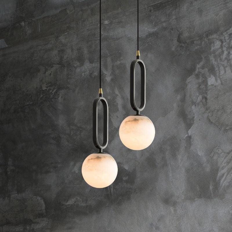 Alabaster Sphere Pendant Light 6"D - King Lamps
