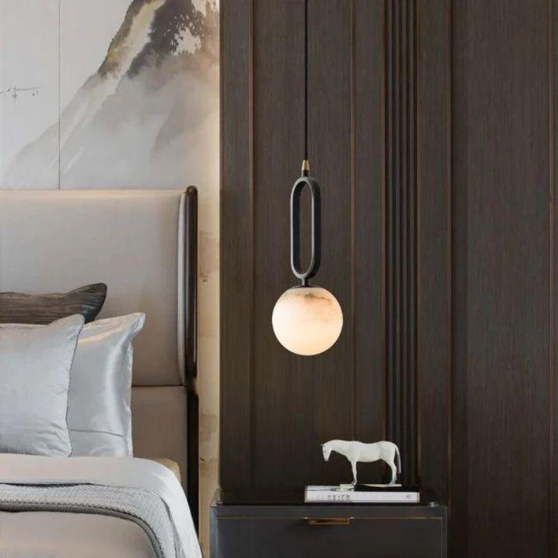 Alabaster Sphere Pendant Light 6"D - King Lamps