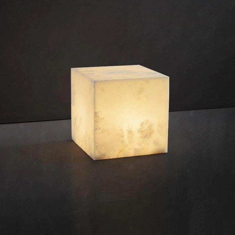Alabaster Cubic Table Lamp - King Lamps