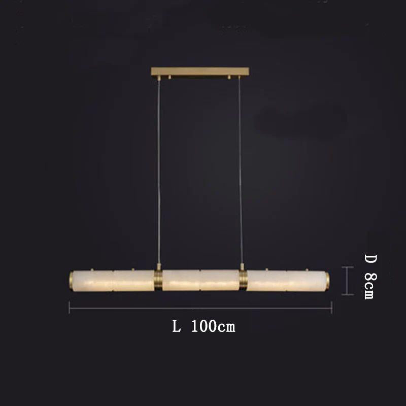 Alabaster Cylindrical Linear Chandelier - King Lamps