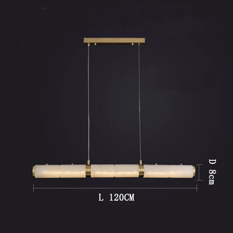 Alabaster Cylindrical Linear Chandelier - King Lamps