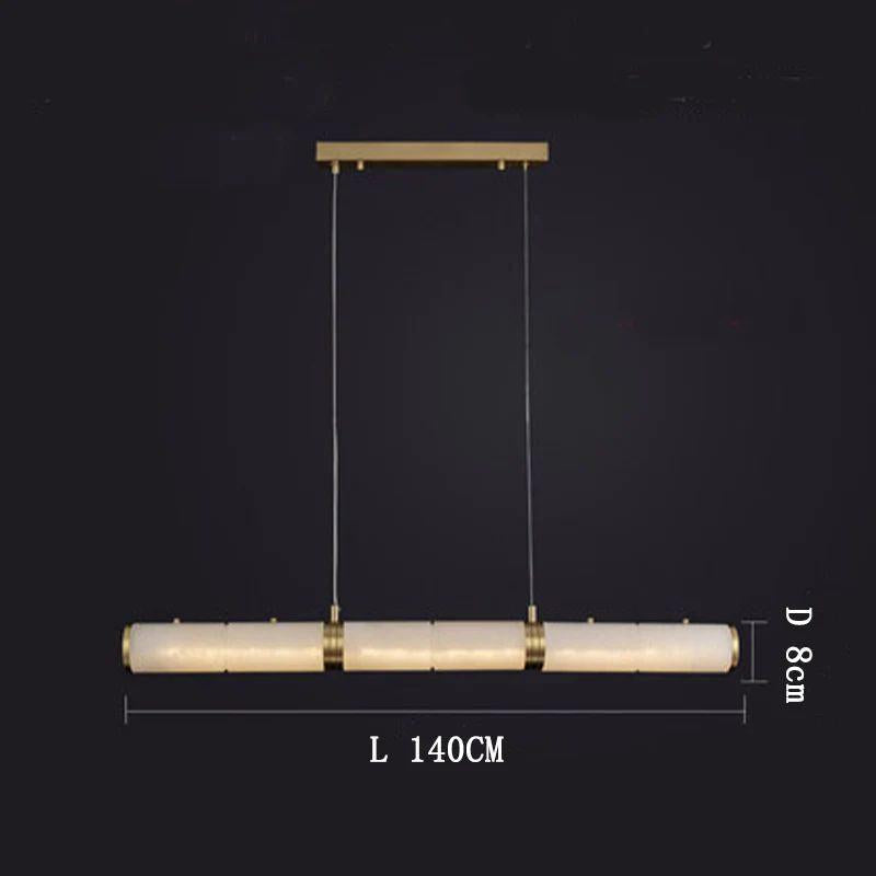 Alabaster Cylindrical Linear Chandelier - King Lamps