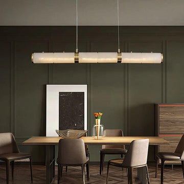 Alabaster Cylindrical Linear Chandelier - King Lamps
