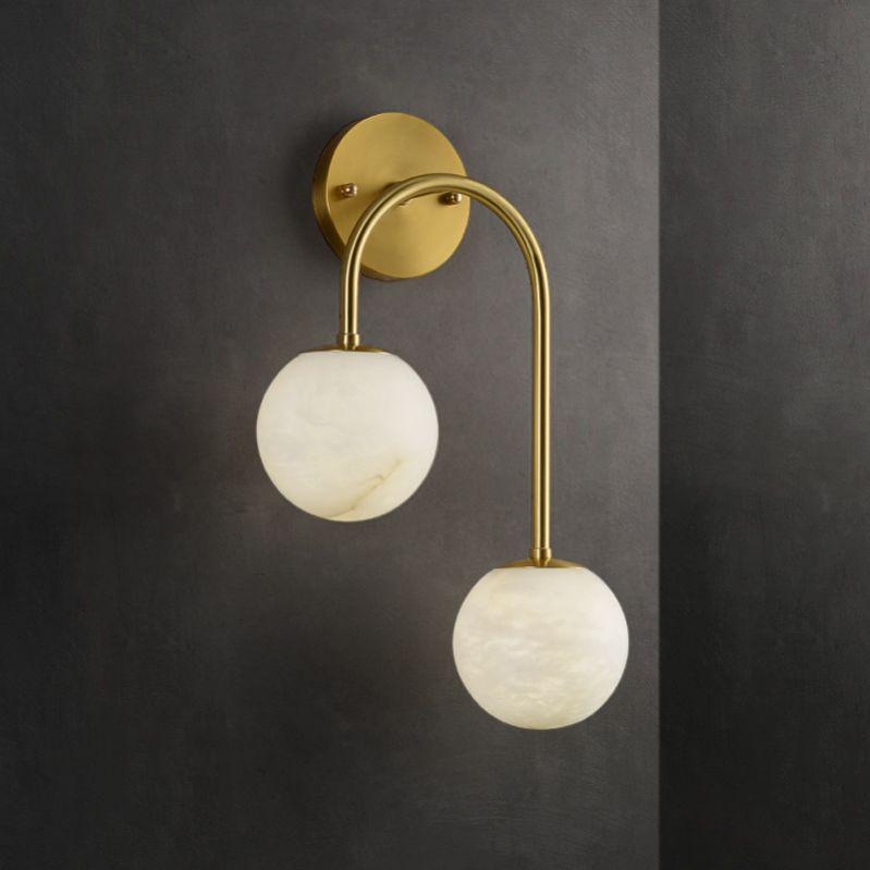 Alabaster Glo Modern Wall Sconce In Bedroom - King Lamps