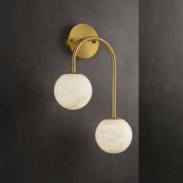 Alabaster Glo Modern Wall Sconce In Bedroom - King Lamps