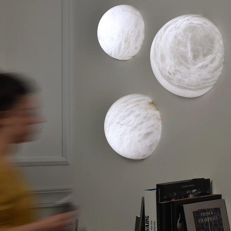 Alabaster Hemisphere Wall Sconce - King Lamps