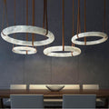 Glacera Alabaster Lorry Oslo Art Chandelier 8 Size