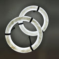 Glacera Alabaster Lorry Oslo Art Chandelier 8 Size
