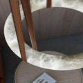 Olso Alabaster Ring Round Pendant Chandelier, Modern Leather Strip Chandelier - King Lamps