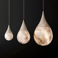 Alabaster Modern Teardrop Single Pendant Light - King Lamps