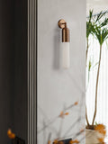 Alabaster Sculpted Tube Wall Sconce