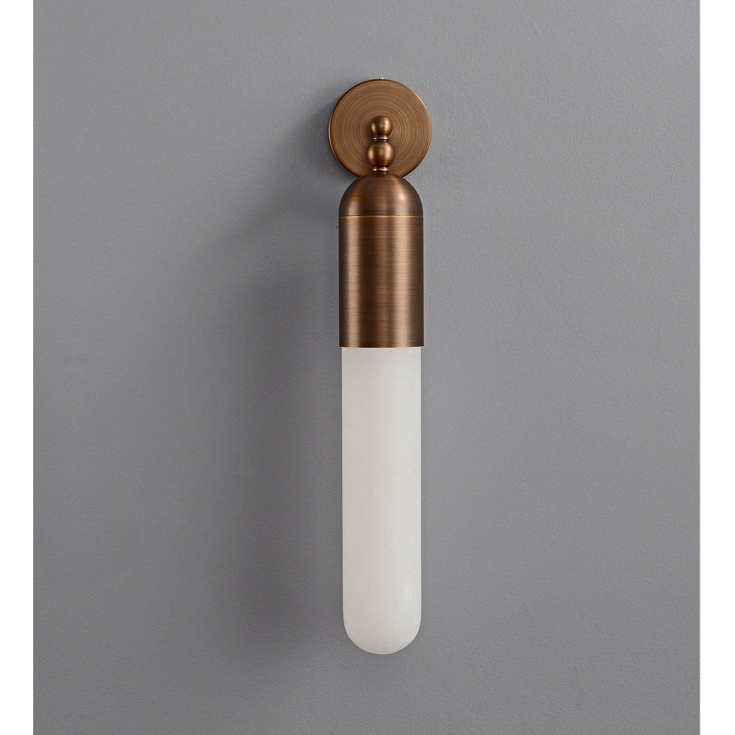 Alabaster Sculpted Tube Wall Sconce