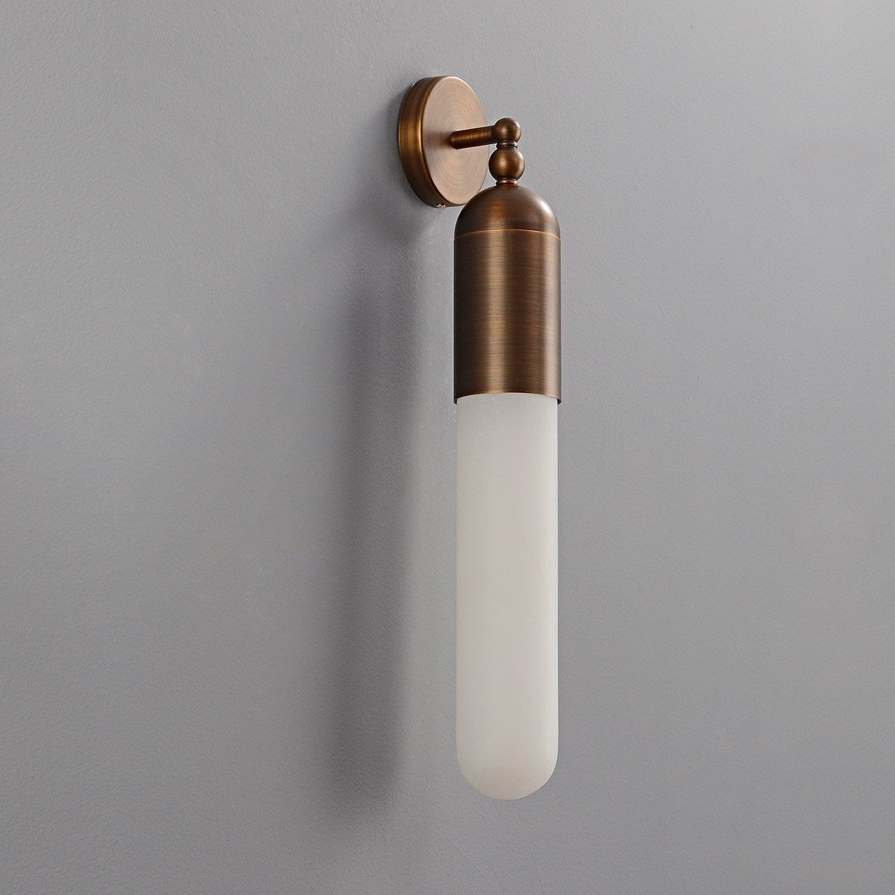 Alabaster Sculpted Tube Wall Sconce