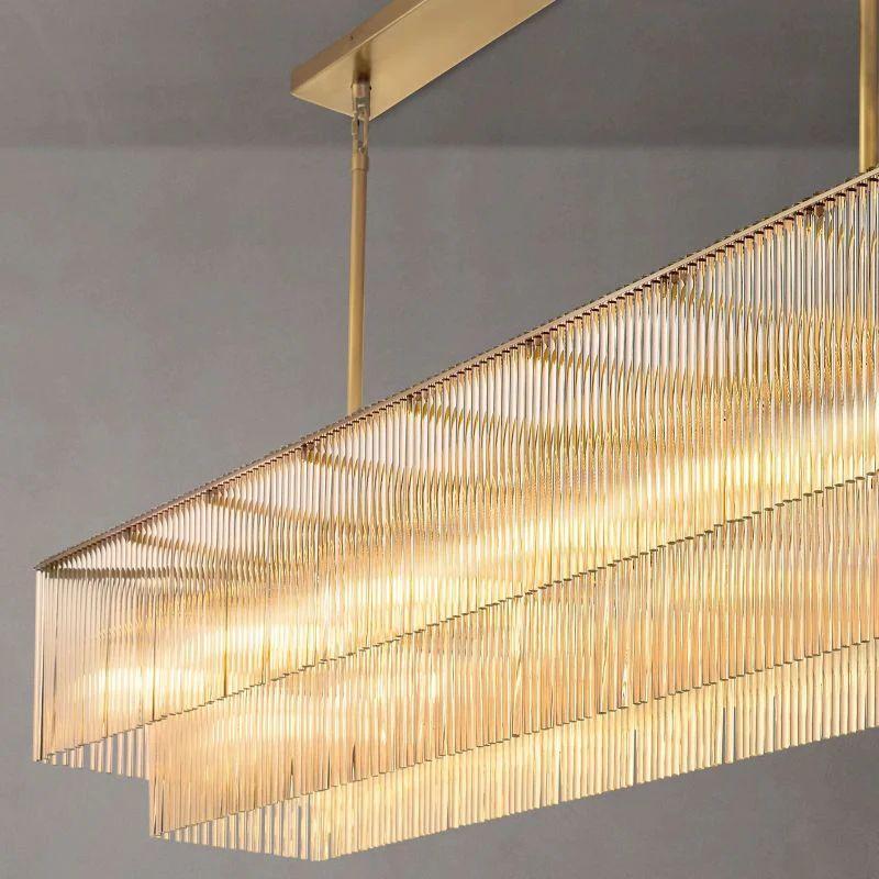 Amado Rectangular Chandelier 72" - King Lamps