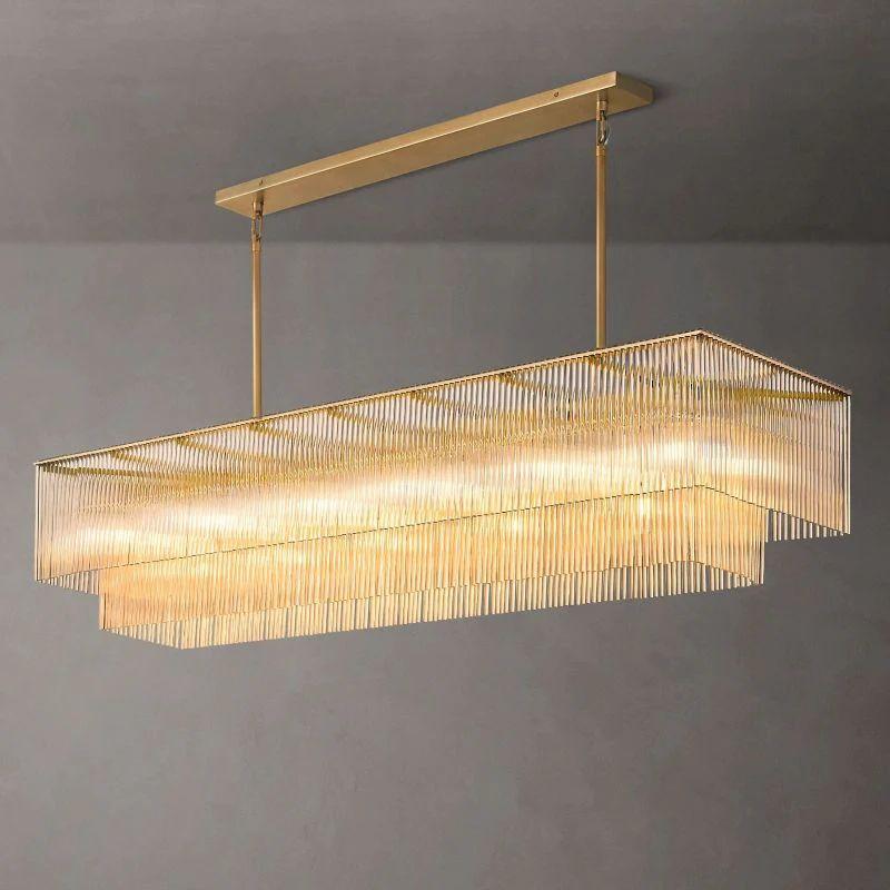 Amado Rectangular Chandelier 72" - King Lamps
