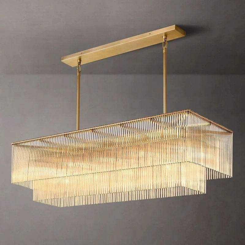 Amado Rectangular Chandelier 54" - King Lamps