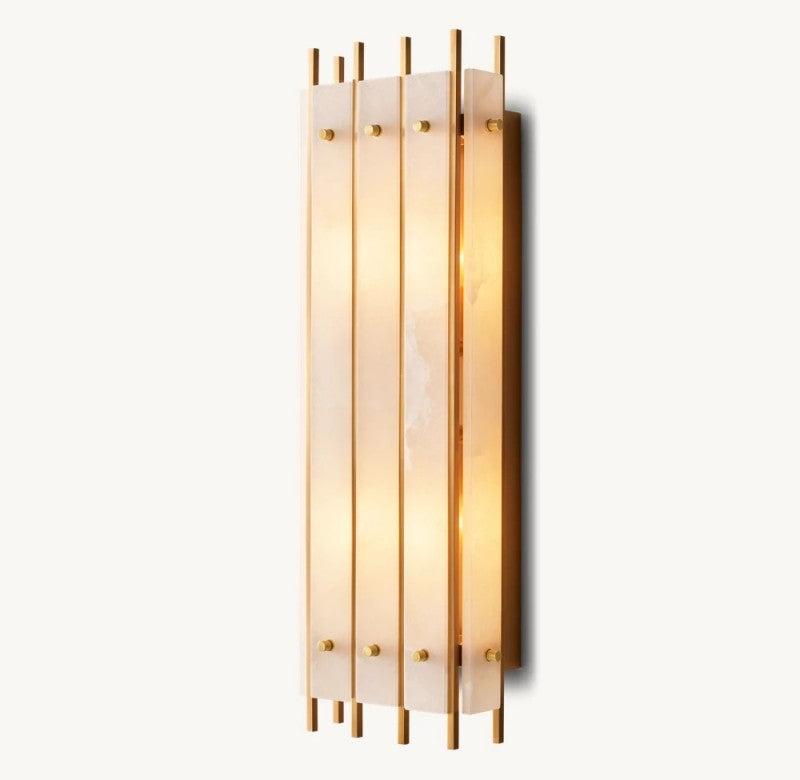 San Marco Alabaster Rectangular Wall Sconce - King Lamps