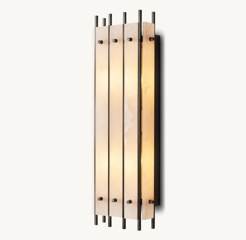 San Marco Alabaster Rectangular Wall Sconce - King Lamps