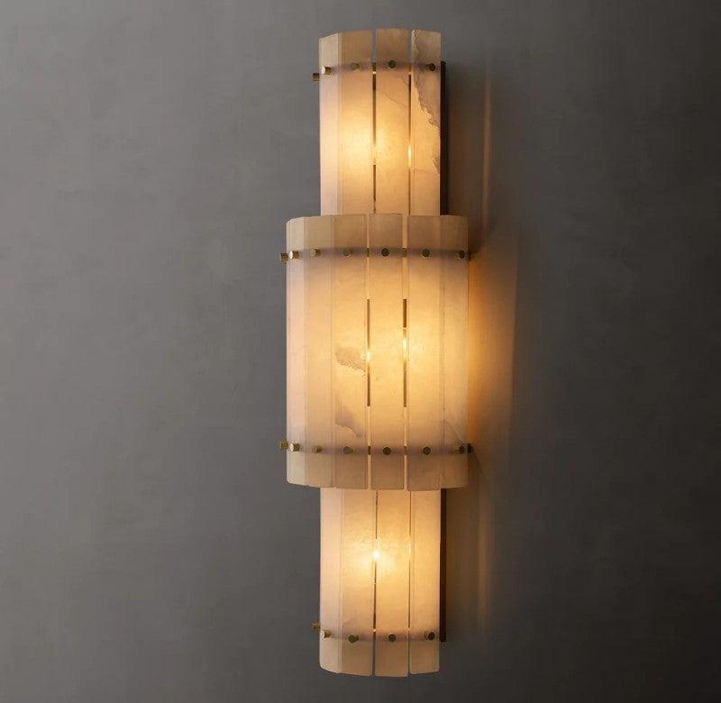 San Marco Alabaster Round Wall Sconce - King Lamps