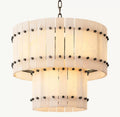 San Marco Alabaster Round 2-Tiered Chandelier - King Lamps