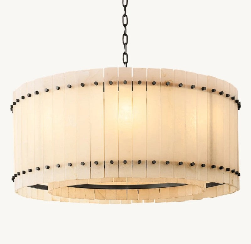 Aurelius Alabaster Round Chandelier 37‘’ - King Lamps