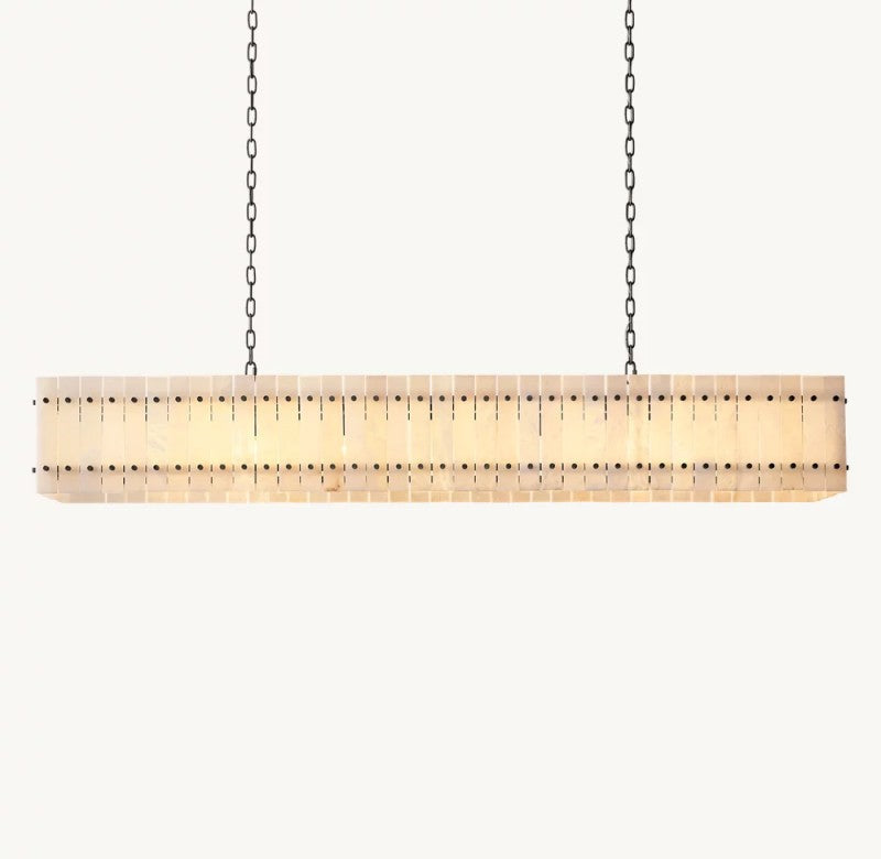 Aurelius Alabaster Linear Chandelier 72'' - King Lamps