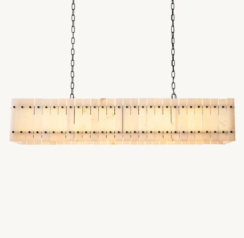 Aurelius Alabaster Linear Chandelier 54'' - King Lamps