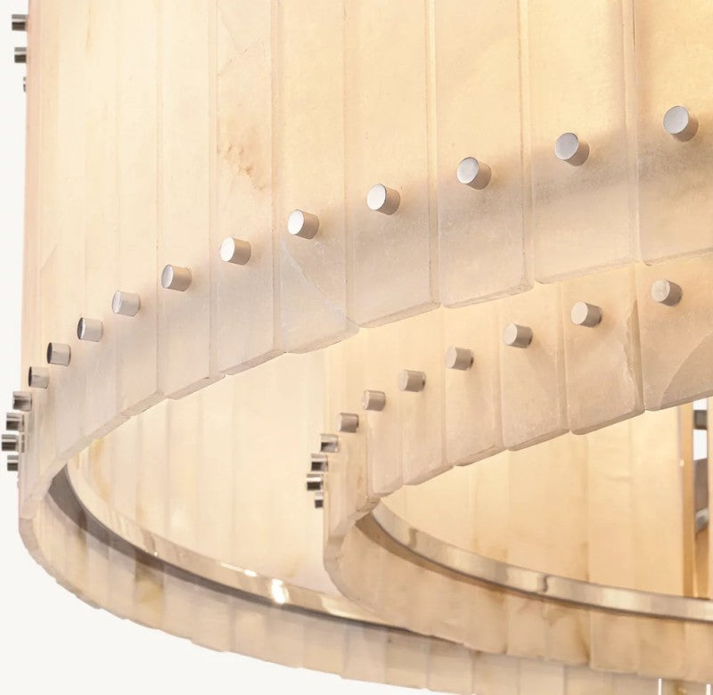 Aurelius Alabaster Round Chandelier 48‘’ - King Lamps