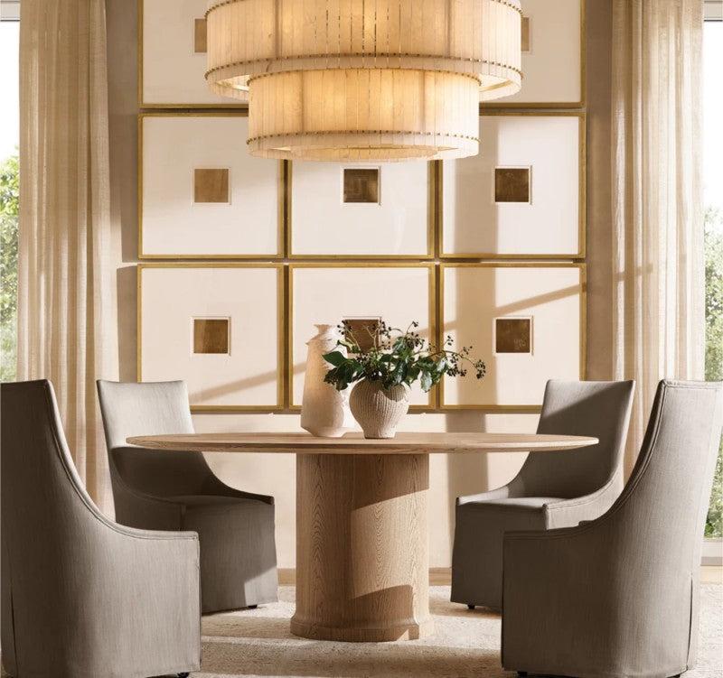 San Marco Alabaster Round 2-Tiered Chandelier - King Lamps