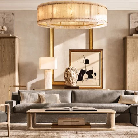 Aurelius Alabaster Round Chandelier 37‘’ - King Lamps